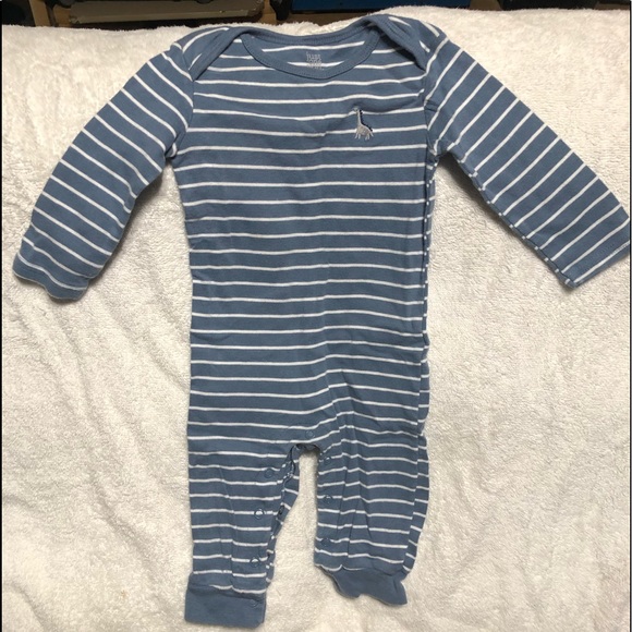Carters blue striped Onsie with Dino - Picture 1 of 4